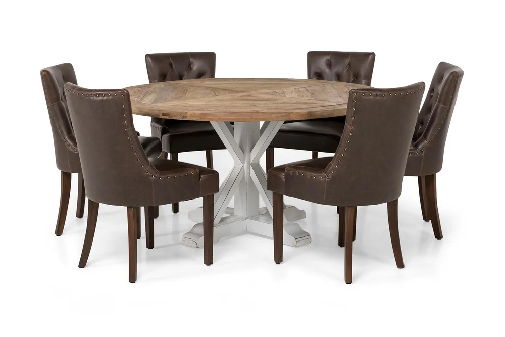 Lyon Spisegruppe Ø150 cm Rund med 6 Tuva Stoler v:5871789