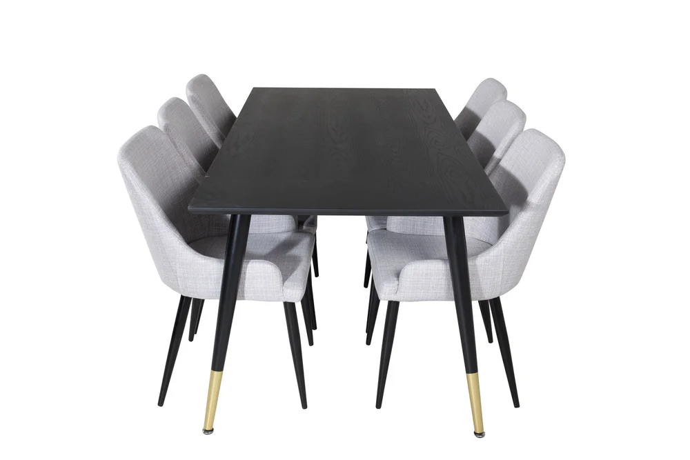 Dipp Spisegruppe 180 cm Rektangulær med 6 Plaza Stoler v:9983785 Dipp Spisegruppe 180 cm Rektangulær med 6 Plaza Stoler v:9983785