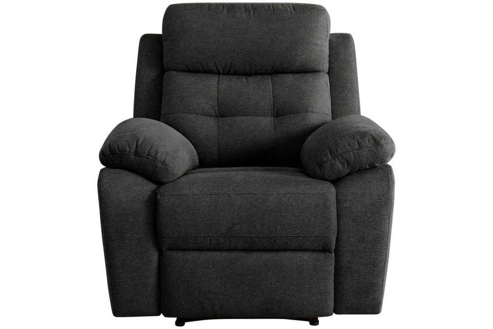 Recliner Lannilis Antrasitt, Stoff/tre/metall, Manuell hvilestol v:7112424