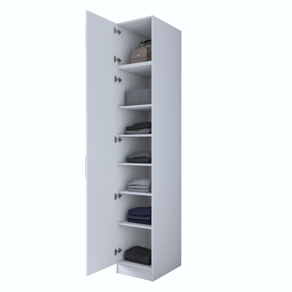 Garderobeskap Wallxpert Eska (45 x 255 x 57,5 cm) Hvit v:7536880