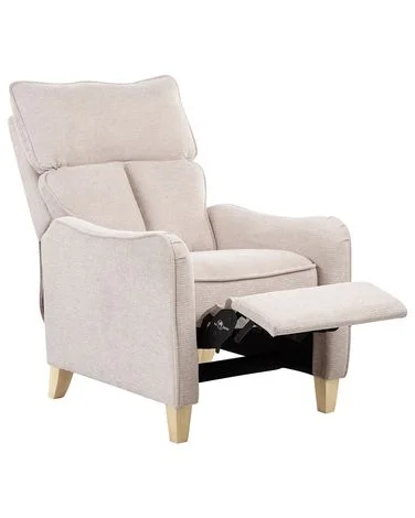Hvilestol ROYSTON Inkludert fotstøtte Lys beige v:7870712
