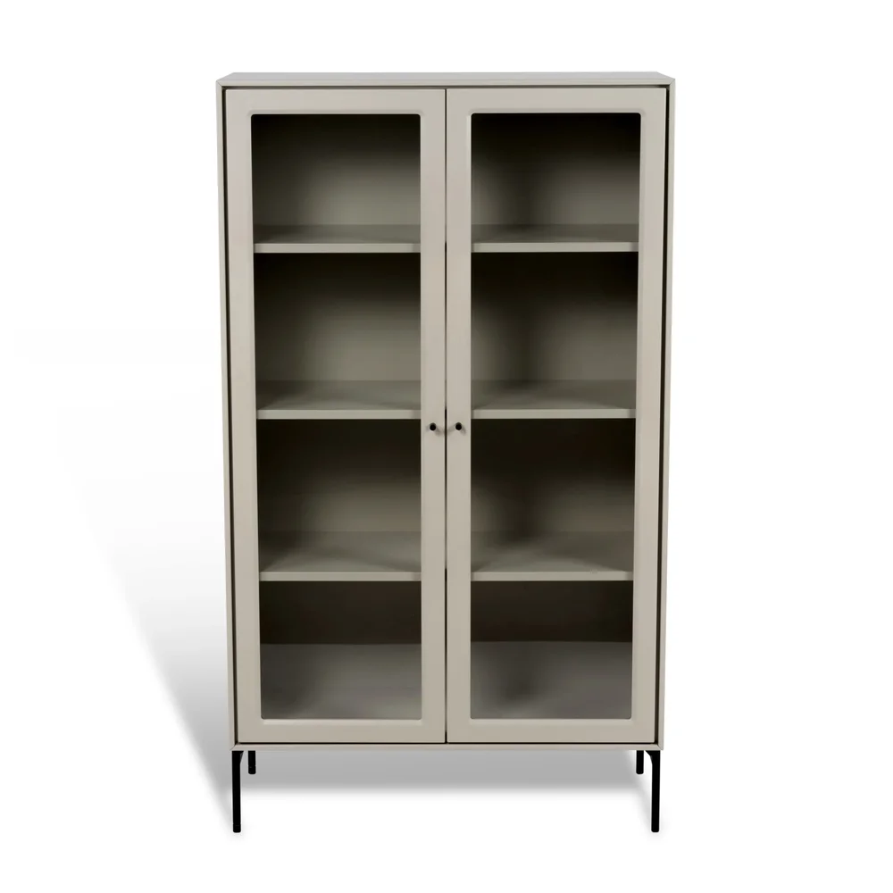 Volt vitrineskap 130 cm beige v:3492828